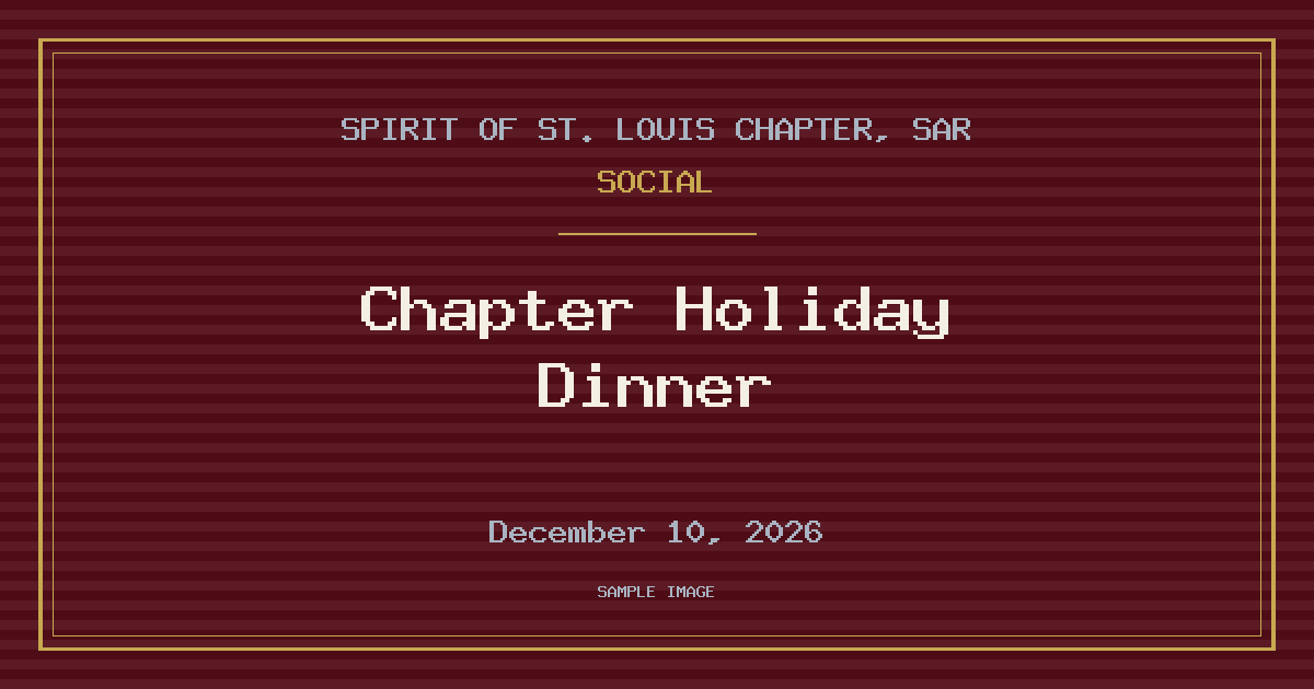 Chapter Holiday Dinner