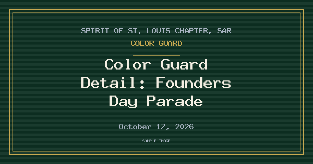 Color Guard Detail: Founders Day Parade