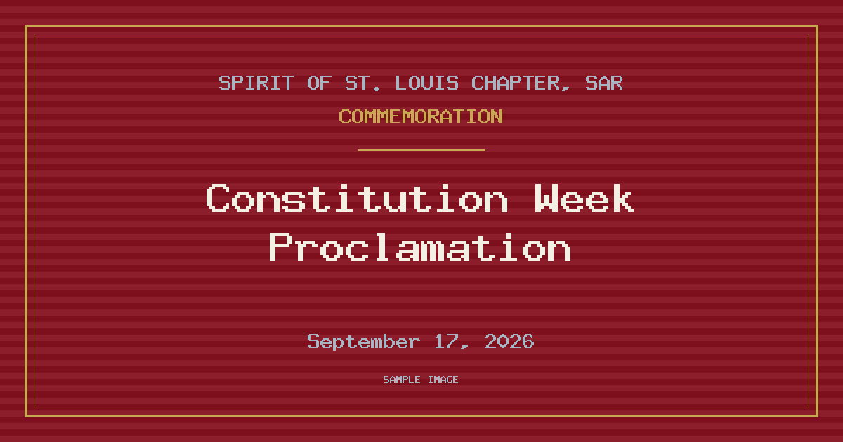 Constitution Week Proclamation