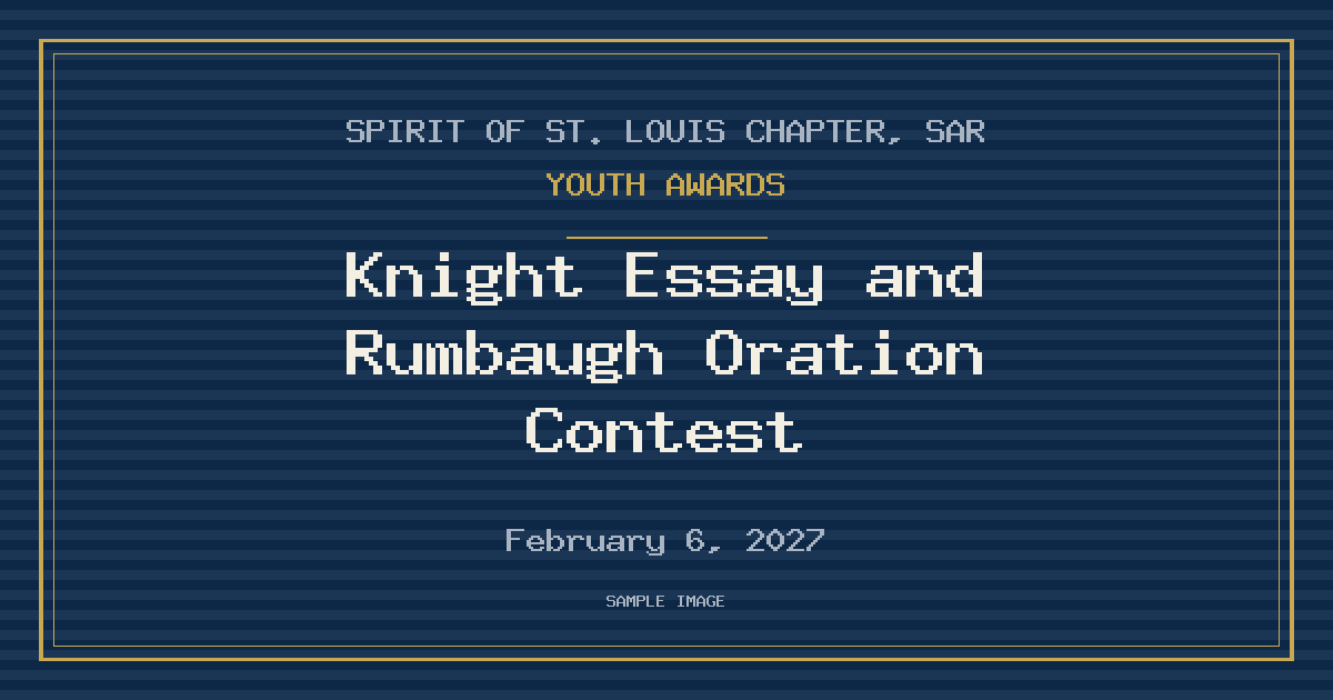 Knight Essay and Rumbaugh Oration Contest