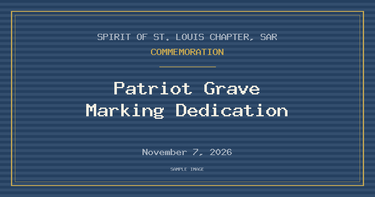 Patriot Grave Marking Dedication